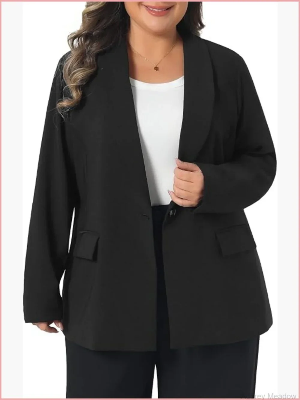 Plus Size Blazers for Women Lapel Button Work Business Casual Suit Jacket